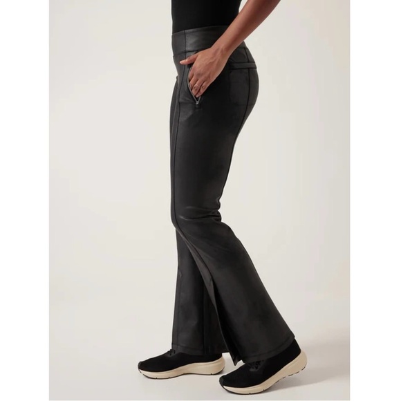 Athleta Large Petite Delancey Gleam Straight Leg Pant Black - Picture 1 of 7